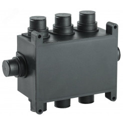 Коробка распаячная 118х76х60мм для монолит. стр. черная Коробка распаячная 118х76х60мм для монолит. стр. черная