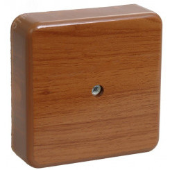 Коробка распаячная КМ для открытой проводки 100х100х29мм дуб Коробка распаячная КМ для открытой проводки 100х100х29мм дуб