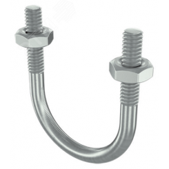 Скоба монтажная U-образная с резьбой М6 с гайками для труб d 3/4