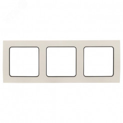 Стокгольм Рамка 3-местная белая с линией цвета черный Стокгольм Рамка 3-местная белая с линией цвета черный