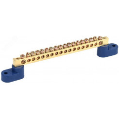 Шина N ноль на двух угловых изоляторах ШНИ-6х9-18-У2-С Шина N ноль на двух угловых изоляторах ШНИ-6х9-18-У2-С