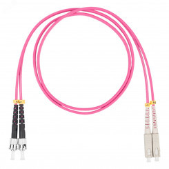Шнур оптический коммутационный (патч-корд), SC-ST, дуплекс (duplex) OM4, нг(А)-HF, маджента, 2,0 м