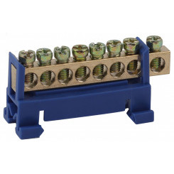 Шина N Ноль в изоляторе типа стойка ШНИ 6х9-8-Д-Синий Шина N Ноль в изоляторе типа стойка ШНИ 6х9-8-Д-Синий