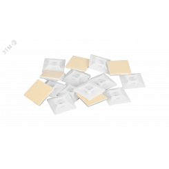 Основание для стяжек, самоклеящееся, 28х28мм, белое, 100шт