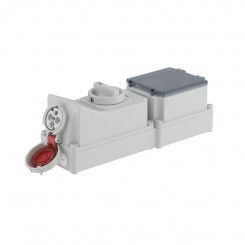 Розетка наружной установки с механической блокировкой и DIN-рейкой на 6 модулей IP67 16А 3P+E 400В