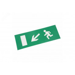 Наклейка Направление к эвакуационному выходу налево вниз,
