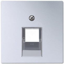 Накладка 1-ой телефонной/компютерной розетки  IAE/UAE (1X8-пол.)   Серия Eco Profi  Материал- термопласт  Цвет- алюминий (крашеный).