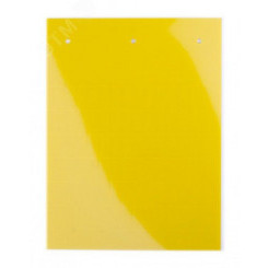 Табличка полужесткая 20x7мм. Клейкое основание. ПВХ-0,5. Желтая (60 шт. на пластине, упак. по 10 листов)