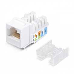 Вставка Keystone Jack RJ-45, категория 6, заделка тип 110, белая, со стяжкой Вставка Keystone Jack RJ-45, категория 6, заделка тип 110, белая, со стяжкой