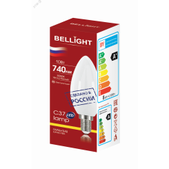 Лампа светодиодная LED С37 10W E14 3000К