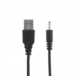 Кабель USB штекер - DC 1.4х3.4мм, 1.5 м., черный