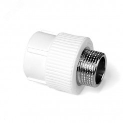 Муфта комбинированная 32x1' НР под ключ полипропиленовая PPR белый