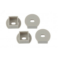 Набор заглушек для профиля LF281, 4 сквозные круглые (500/15000) Набор заглушек для профиля LF281, 4 сквозные круглые (500/15000)