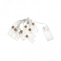 Гирлянда светодиодная баночки 1,5 м, 10 LED, прозрачный ПВХ, свечение тёплый белый, 2 х АА (батарейки не в комплекте) Гирлянда светодиодная баночки 1,5 м, 10 LED, прозрачный ПВХ, свечение тёплый белый, 2 х АА (батарейки не в комплекте)