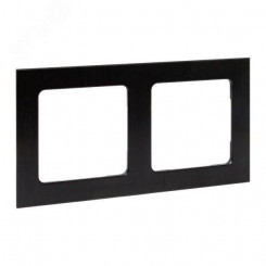 Стокгольм Рамка 2-местная металлическая черная Стокгольм Рамка 2-местная металлическая черная
