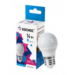 Лампа светодиодная LED 14Вт Шар 220В Е27 D45х80 4500К белый 1260 лм