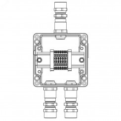 Взрывозащищенная клеммная коробка из алюминия TBE-A-12-(6xCBC.2)-2xKA2MHK(A)-1xKA2MHK(C)1Ex e IIC Т5 Gb / Ex tb IIIC T95°C Db IP66