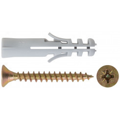 Крепление для плинтусов: дюбель с шурупом 8х40/5х40 (7шт)