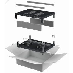 Комплект основание и крыша LINEA E 600х1000мм шкафа 18-47U чер.