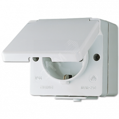 Розетка штепсельная SCHUKO накладная IP44