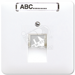 Крышка для ординарной телефонной и компютерной розетки  UAE  белая