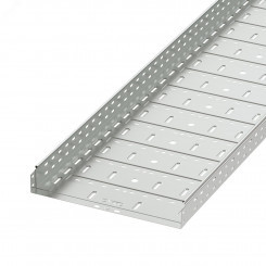 Лоток перфорированный 500х100х3000 цинк-ламельный Лоток перфорированный 500х100х3000 цинк-ламельный