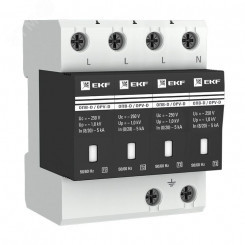 Ограничитель импульсных напряжений серии ОПВ-D/4P In 5кА 230В (с сигнализацией)