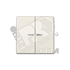 Клавиша 2-я для выключателей и кнопок  с окошком для подсветки. Серия AS500  Материал- дуропласт  Цвет- слоновая кость