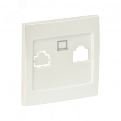 Валенсия лицевая панель розетки RJ-45 1-местная жемчуг Валенсия лицевая панель розетки RJ-45 1-местная жемчуг