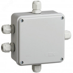 Коробка КМ41330 распаячная для открытой проводки 100х100х50мм IP55 (RAL7035 гермовводы PG9 5 шт) Коробка КМ41330 распаячная для открытой проводки 100х100х50мм IP55 (RAL7035 гермовводы PG9 5 шт)