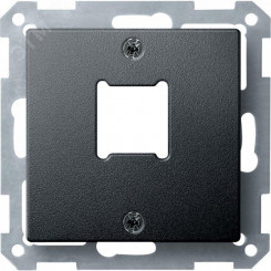 Центральная плата для розетки RJ11/RJ45 1 пост антрацит