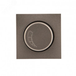 Валенсия лицевая панель светорегулятора 600W 220В графит Валенсия лицевая панель светорегулятора 600W 220В графит