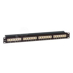 Патч-панель экранированная 19дюймов 1U CAT6 RJ45 LSA 24 порта