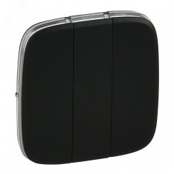 Valena ALLURE Лицевая панель для выключателя трехклавишного Антрацит