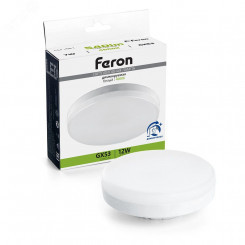 Лампа светодиодная LED 12вт GX53 белый таблетка диммируемая