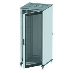 Шкаф напольный 42U 800х800мм передняя дверь стекло/задняя глухая дверь крыша укомплектована вводом и заглушками