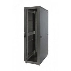 Шкаф серверный напольный S3000, IP20, 33U, 1625х600х800 мм (ВхШхГ), дверь: перфорация, задняя дверь: перфорация, боковая панель: сплошная, разборный, цвет: чёрный