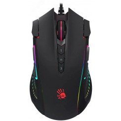 Мышь проводная Bloody J90s, оптическая, USB, 8000dpi, 12 кнопок, черный