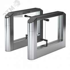 Турникет тумбовый моторизованный, крайний элемент с шириной прохода 900 мм и встроенным считывателем Mifare