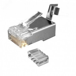 Коннектор Eurolan, RJ45, кат. 6A, экр., для полевой установки, 50 шт, цвет белый, FTP