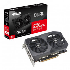 Видеокарта DUAL-RX7600-O8G-V2, AMD Radeon RX 7600, 8 ГБ GDDR6, PCI-Express 4.0