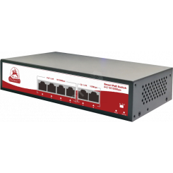 Коммутатор неуправляемый 6 портов RJ45 10 100 Мб/с  PoE 72Вт