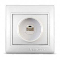 Розетка телефонная 1-м СП Севиль 4P4C 3А IP20 бел. UNIVersal С0034 Розетка телефонная 1-м СП Севиль 4P4C 3А IP20 бел. UNIVersal С0034