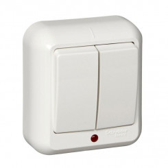 Выключатель 2-кл. ОП Прима 6А IP20 с подсветкой с монтаж. пластиной бел. (опт. упак.) SchE A56-007M-B Выключатель 2-кл. ОП Прима 6А IP20 с подсветкой с монтаж. пластиной бел. (опт. упак.) SchE A56-007M-B