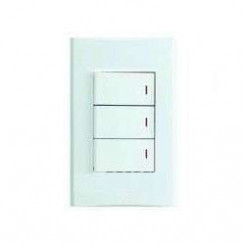 Выключатель 3-кл. Zunis 10А IP20 с подсветкой механизм бел. 7100 20