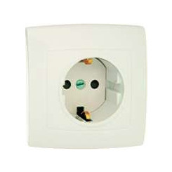 Розетка 1-м СП Елизавета РС16-236 16А IP20 с заземл. защ. шторки бел. Кунцево 6419 Розетка 1-м СП Елизавета РС16-236 16А IP20 с заземл. защ. шторки бел. Кунцево 6419