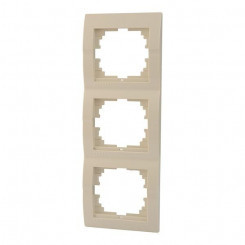 Рамка 3-м Deriy вертикал. крем. LEZARD 702-0300-153