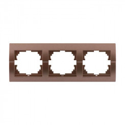 Рамка 3-м Deriy горизонт. свет. корич. LEZARD 702-3100-148