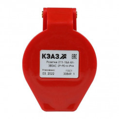 Розетка кабельная 214 16А 380AC 3P+PE 6ч IP44 КЭАЗ 222750 Розетка кабельная 214 16А 380AC 3P+PE 6ч IP44 КЭАЗ 222750