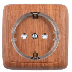 Розетка 1-м ОП Альфа 16А IP20 с заземл. с монтаж. пластиной (стакан) дуб HEGEL РА16-175-05 Розетка 1-м ОП Альфа 16А IP20 с заземл. с монтаж. пластиной (стакан) дуб HEGEL РА16-175-05